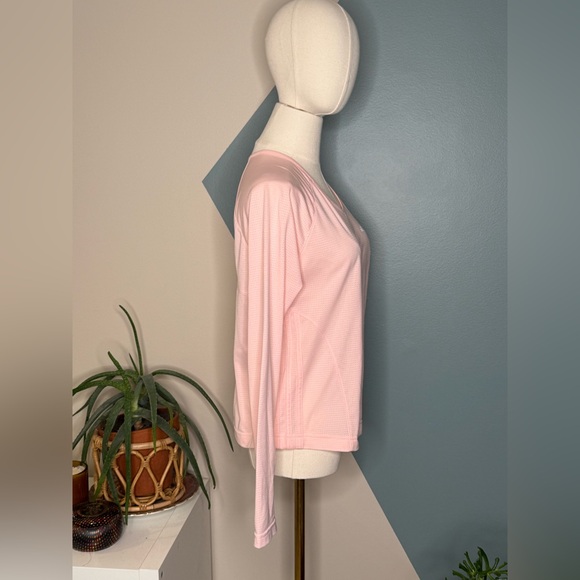 Adidas Pink Long Sleeve Performance Top Lightweight Running Activewear Shirt Med - Picture 4 of 10